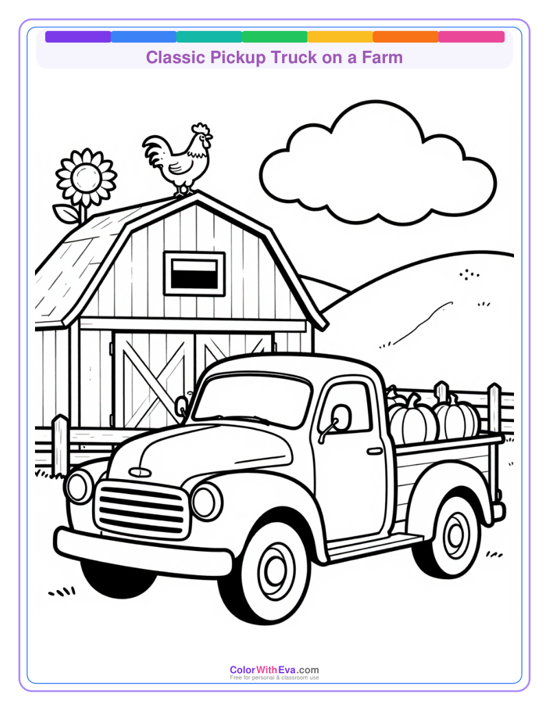Classic Pickup Truck on a Farm preview