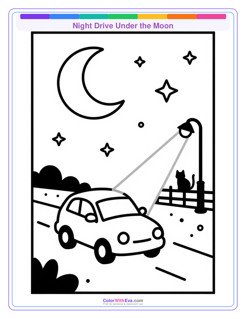 Night Drive Under the Moon preview