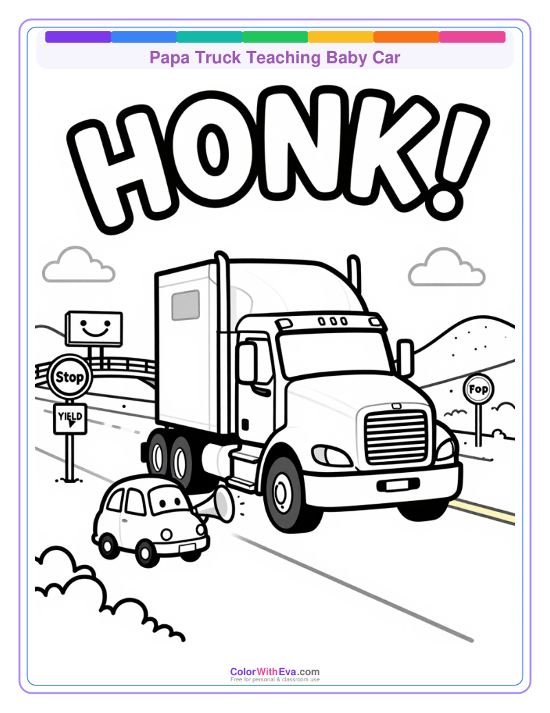 Papa Truck Teaching Baby Car thumbnail