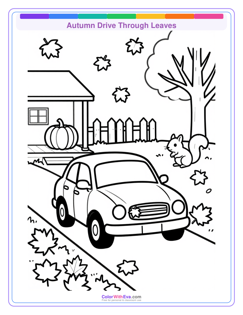 Autumn Drive Through Leaves preview