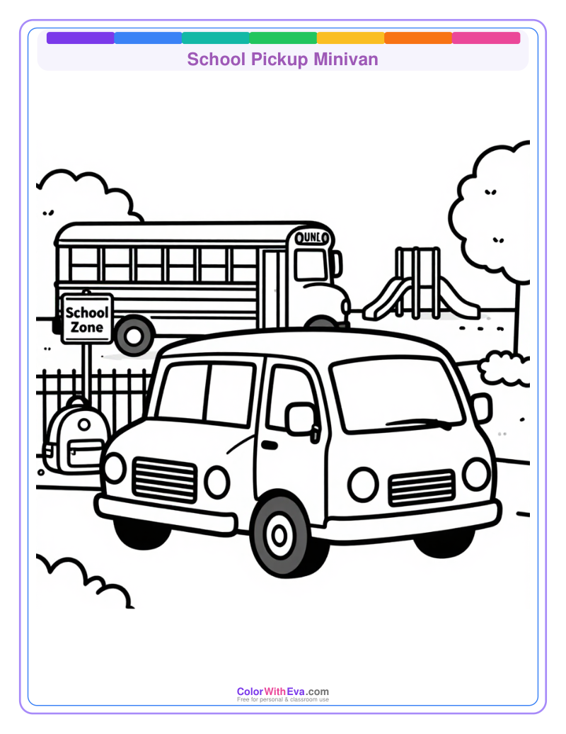 School Pickup Minivan preview
