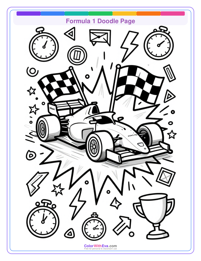 Formula 1 Doodle Page thumbnail
