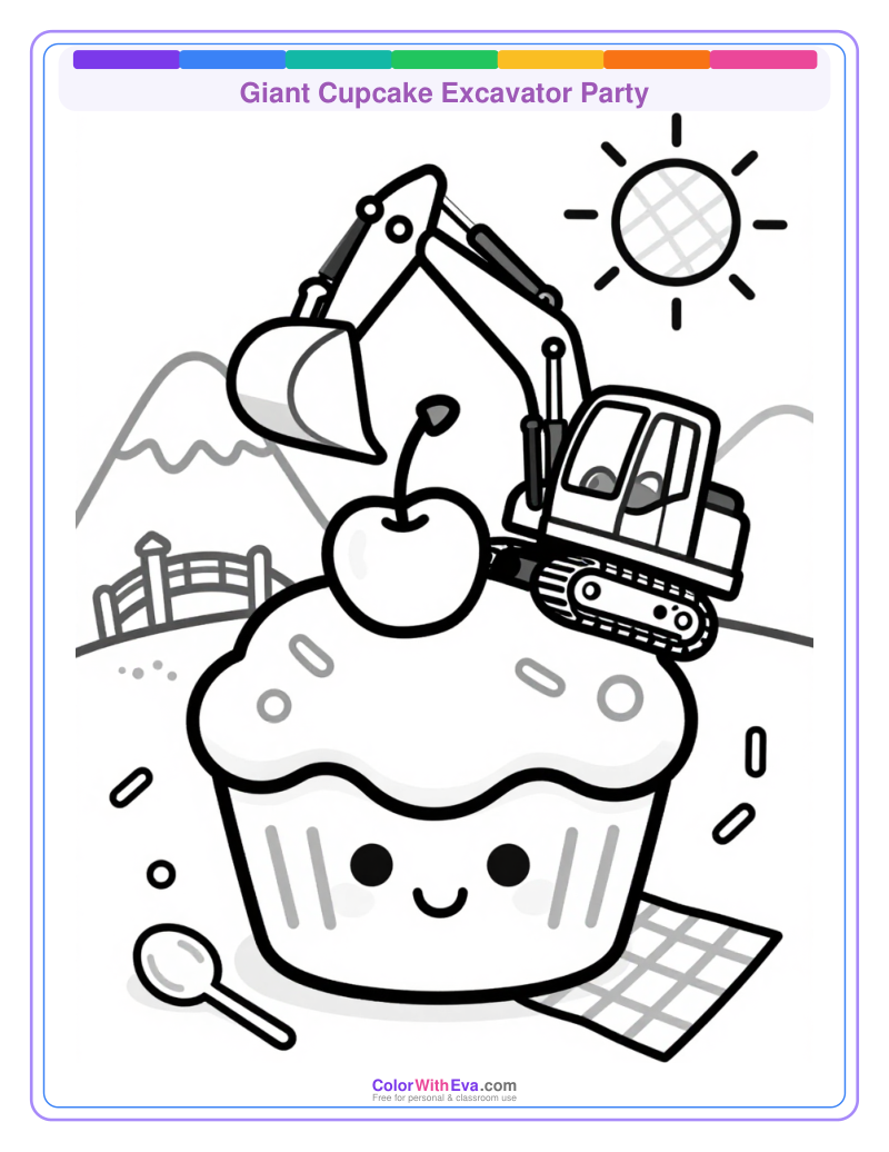 Giant Cupcake Excavator Party thumbnail