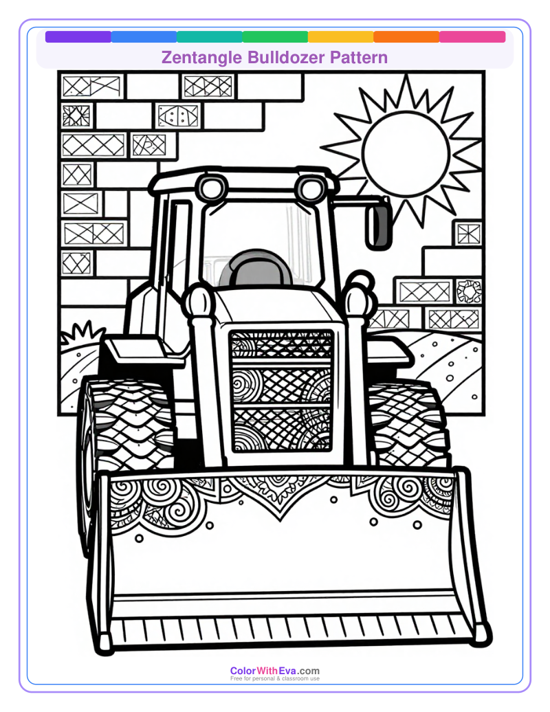 Zentangle Bulldozer Pattern thumbnail