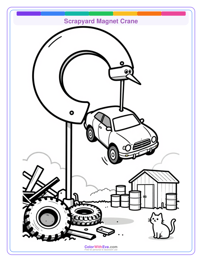 Scrapyard Magnet Crane preview