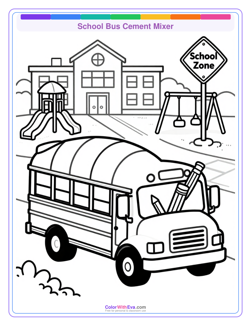 School Bus Cement Mixer thumbnail