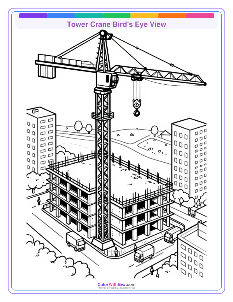 Tower Crane Bird's Eye View preview