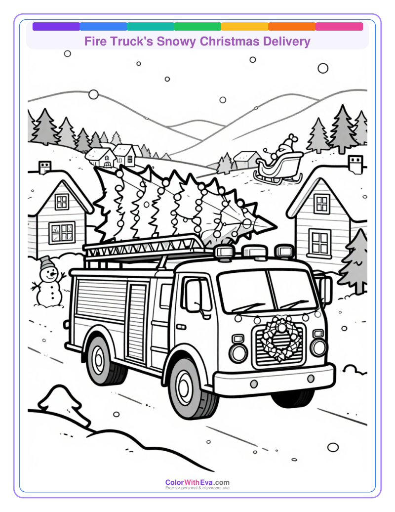 Fire Truck's Snowy Christmas Delivery thumbnail