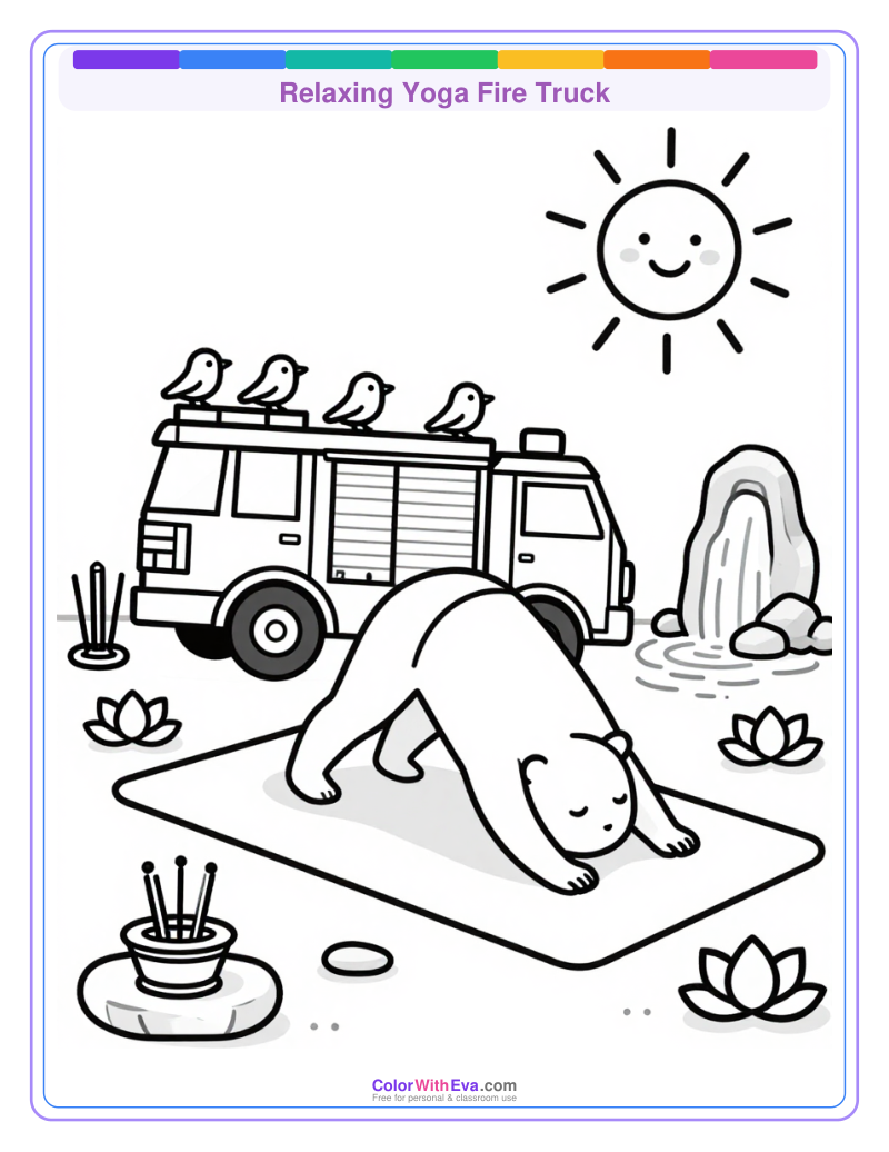 Relaxing Yoga Fire Truck thumbnail