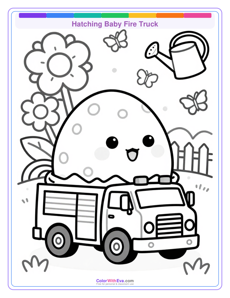 Hatching Baby Fire Truck thumbnail