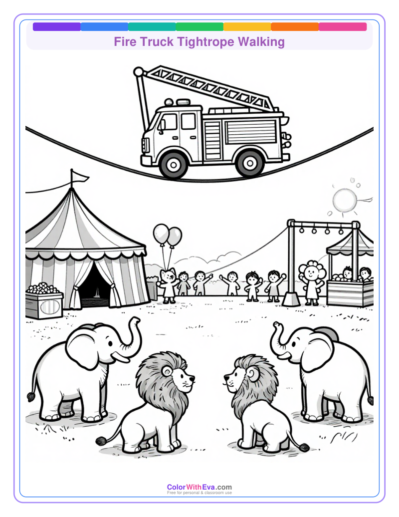 Fire Truck Tightrope Walking thumbnail