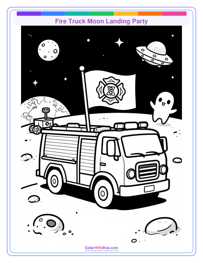 Fire Truck Moon Landing Party thumbnail