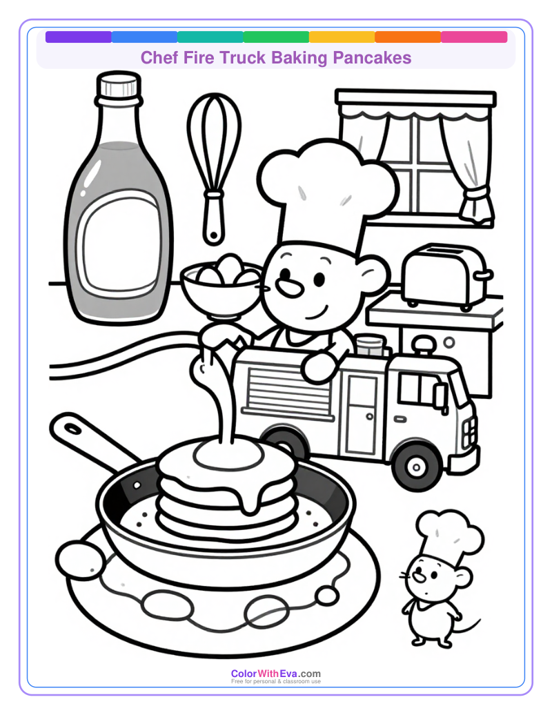 Chef Fire Truck Baking Pancakes thumbnail
