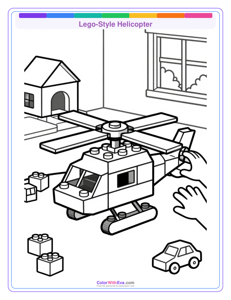 Lego-Style Helicopter preview