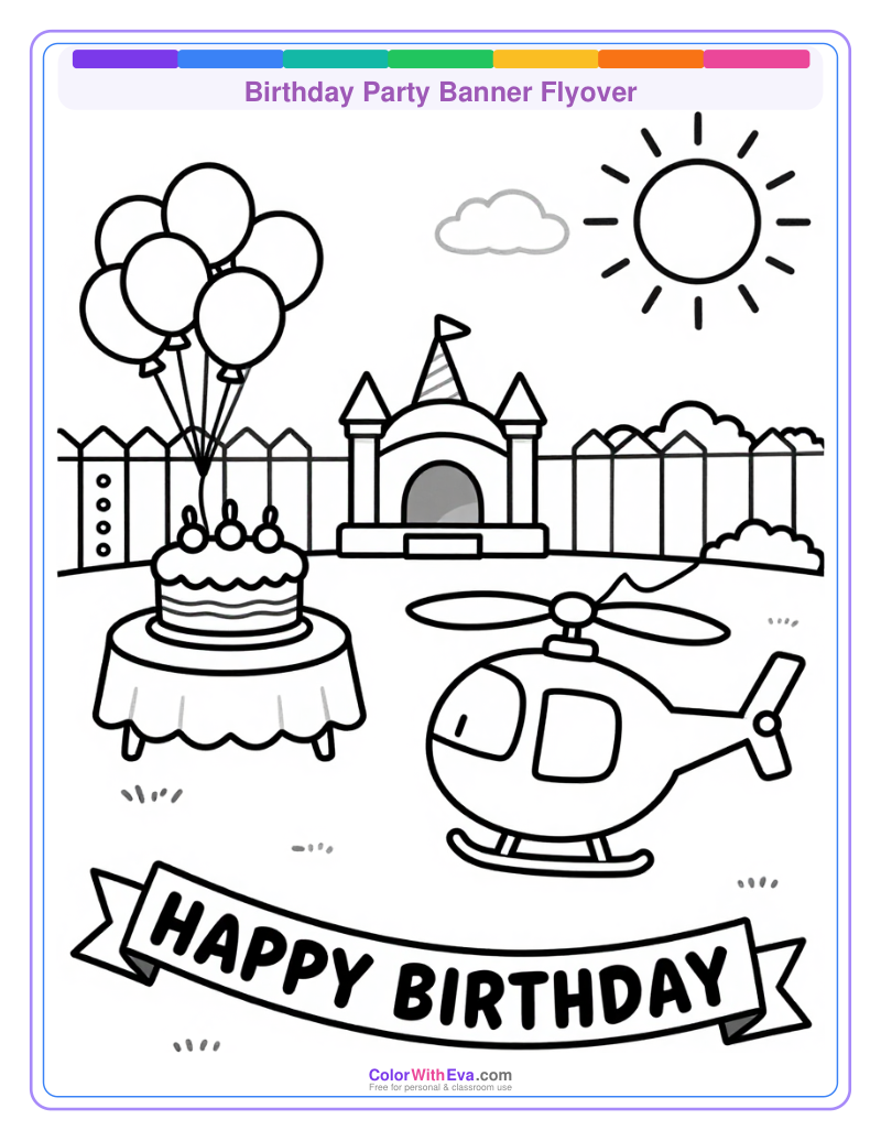 Birthday Party Banner Flyover preview