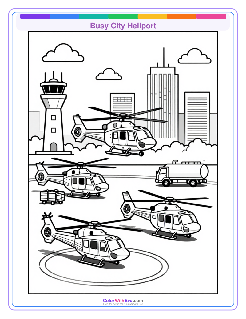 Busy City Heliport preview