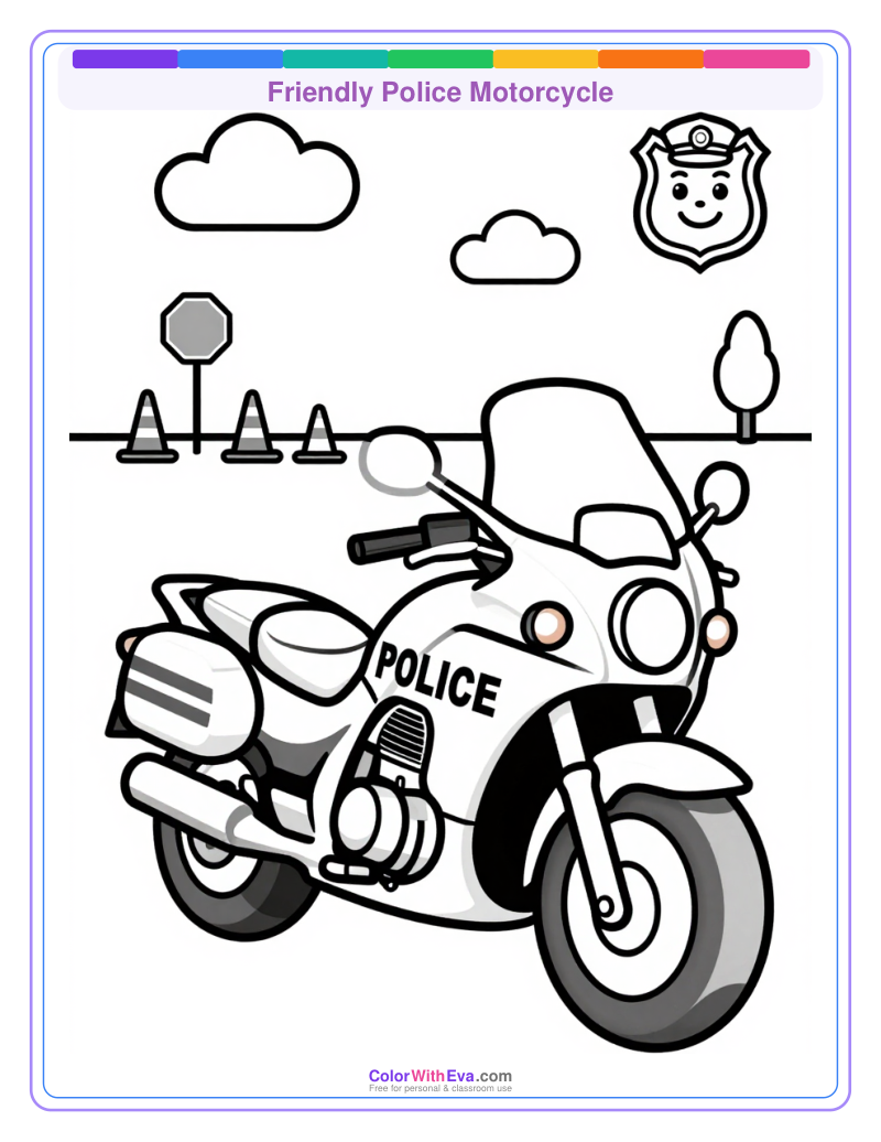Friendly Police Motorcycle preview