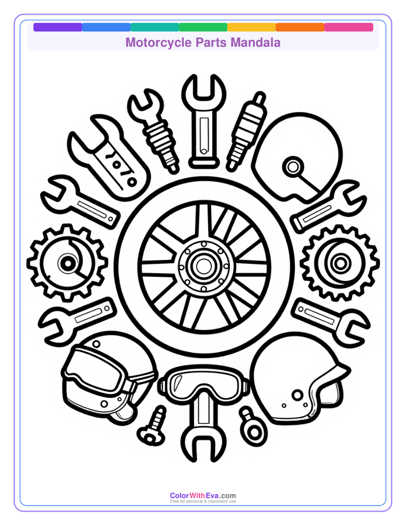 Motorcycle Parts Mandala preview