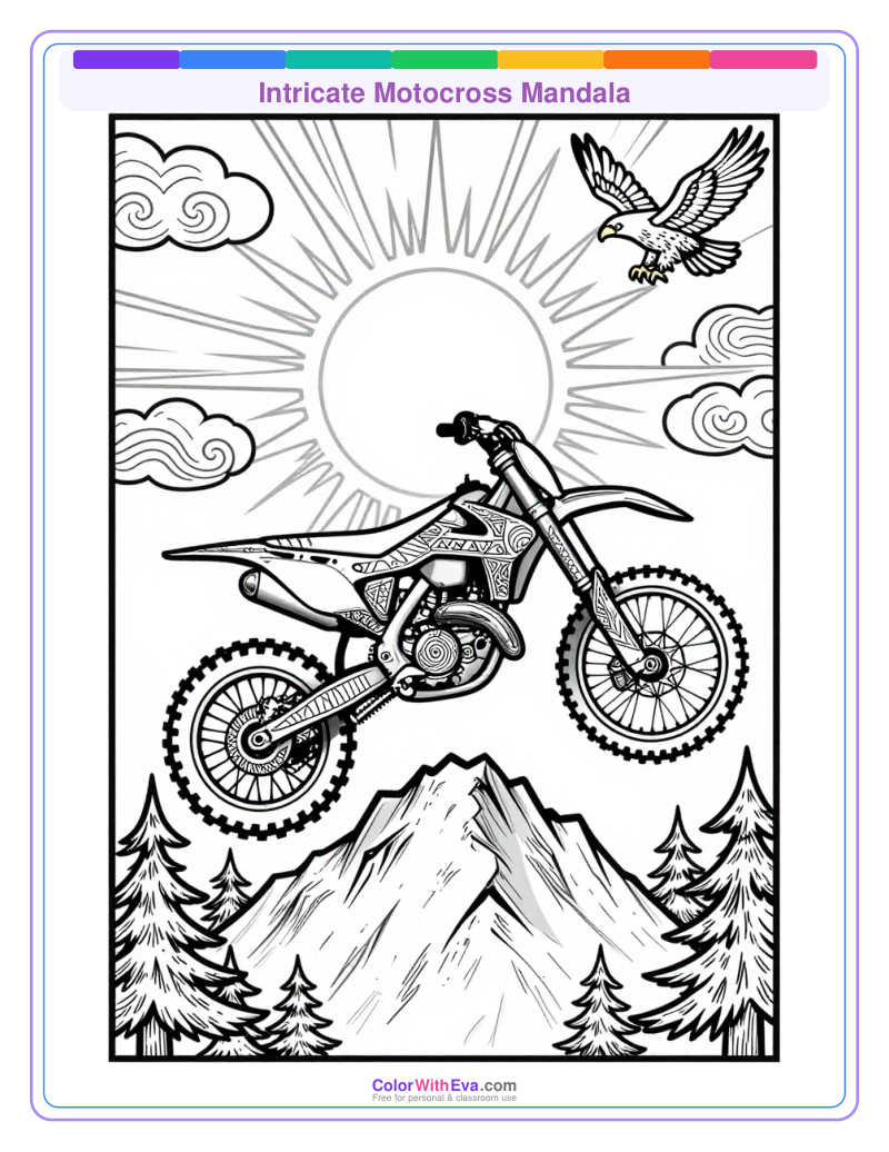 Intricate Motocross Mandala thumbnail