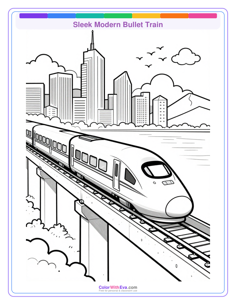 Sleek Modern Bullet Train preview