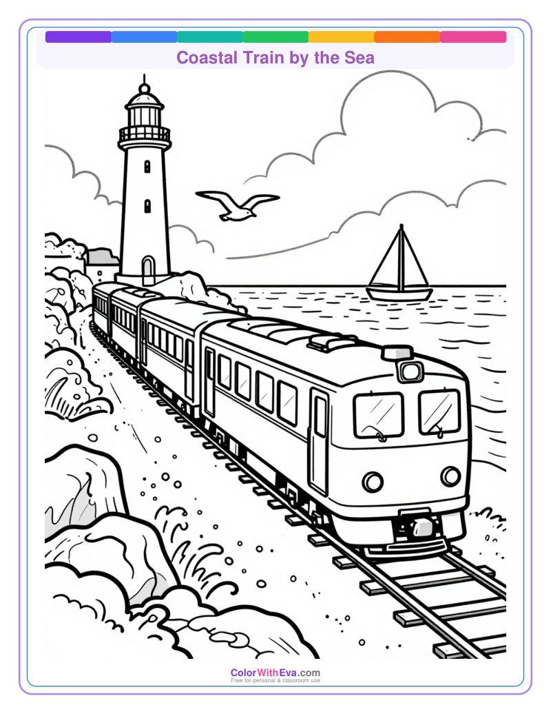 Coastal Train by the Sea preview
