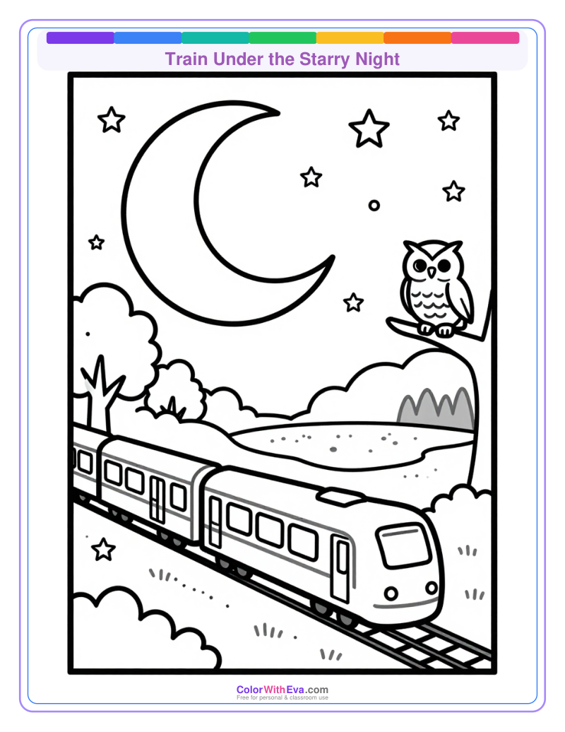 Train Under the Starry Night preview