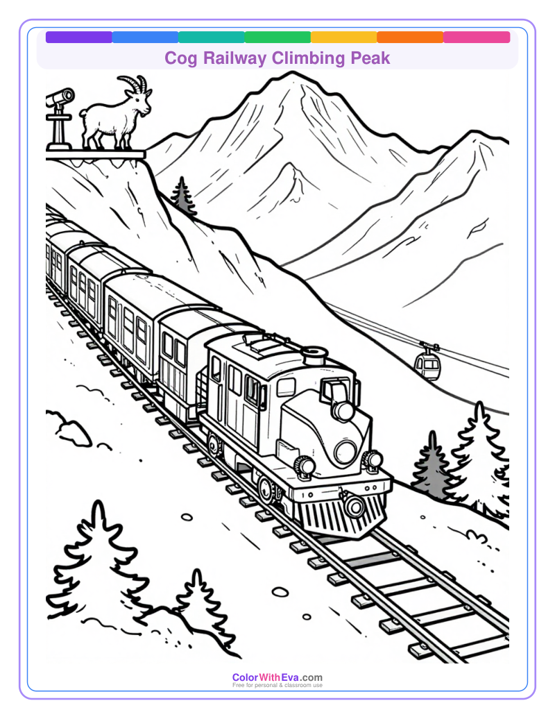 Cog Railway Climbing Peak preview