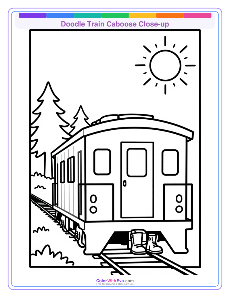 Doodle Train Caboose Close-up preview