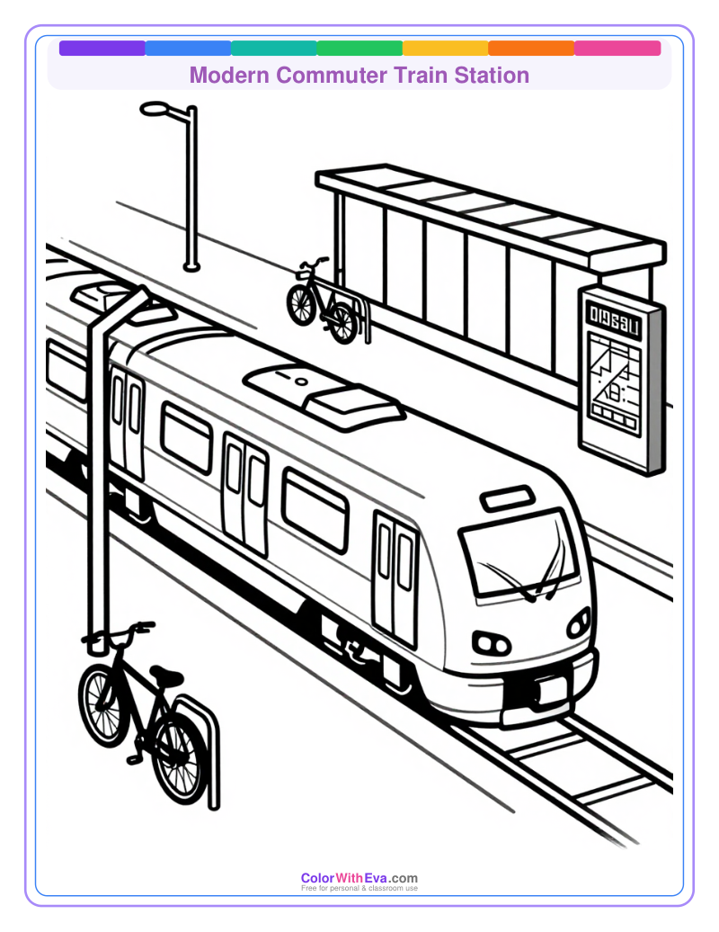 Modern Commuter Train Station preview
