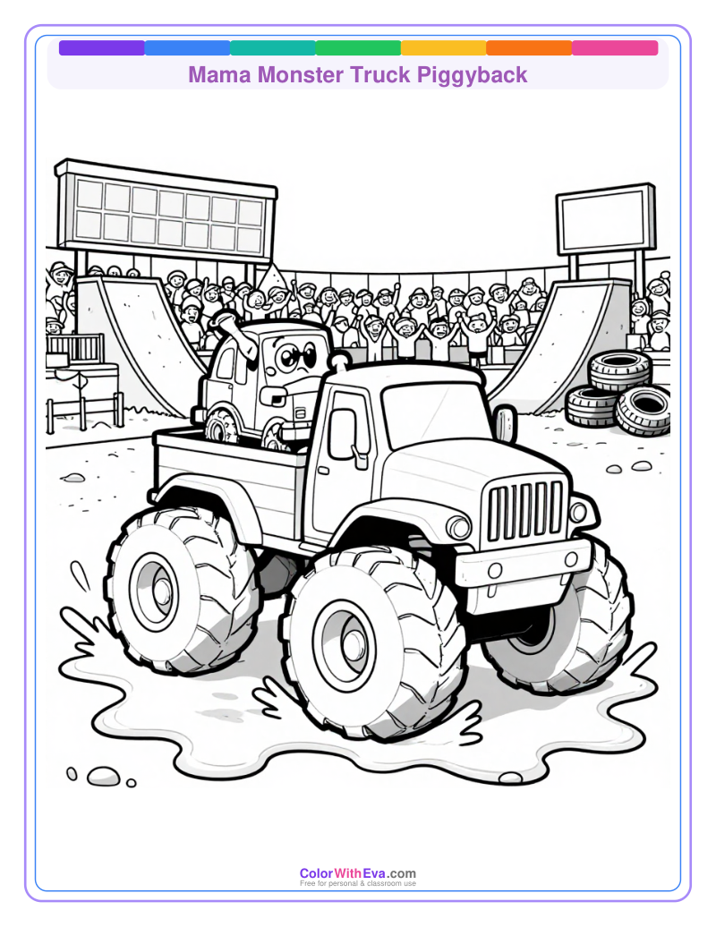 Mama Monster Truck Piggyback thumbnail