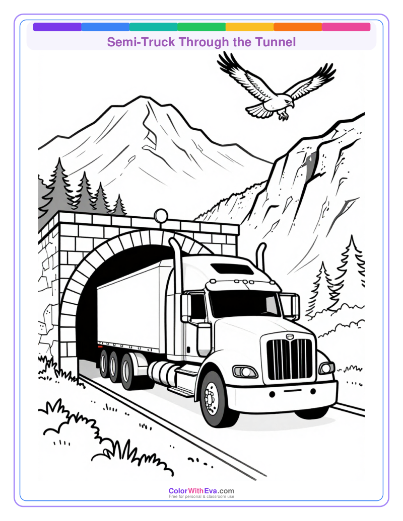 Semi-Truck Through the Tunnel preview