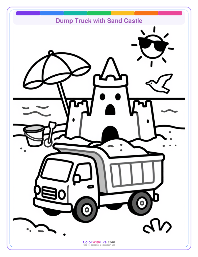 Dump Truck with Sand Castle preview