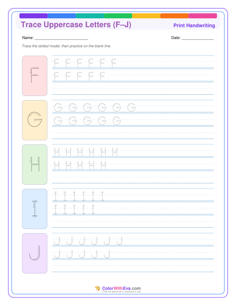 Trace Uppercase Letters (F–J) thumbnail