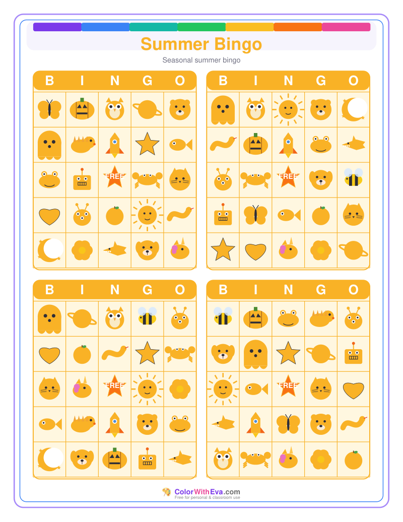 Summer Bingo preview