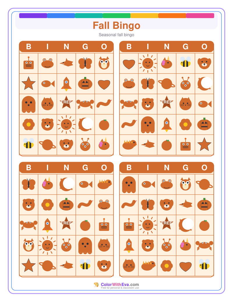 Fall Bingo preview