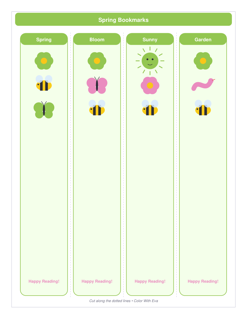Spring Bookmarks preview