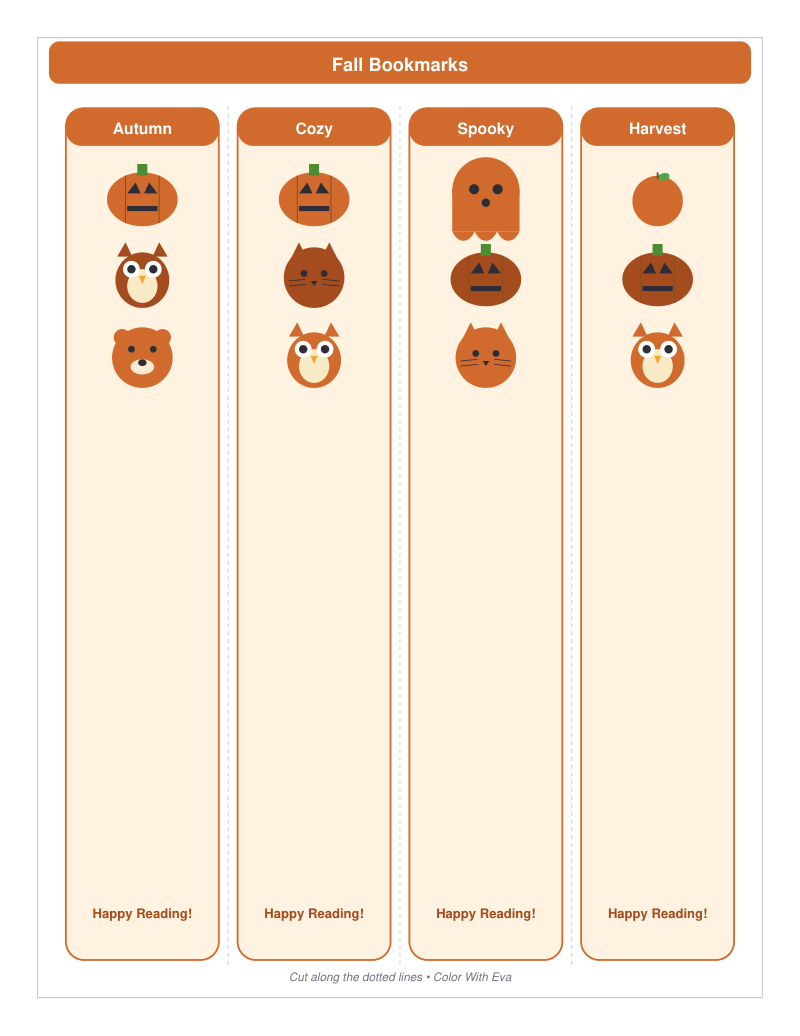 Fall Bookmarks preview