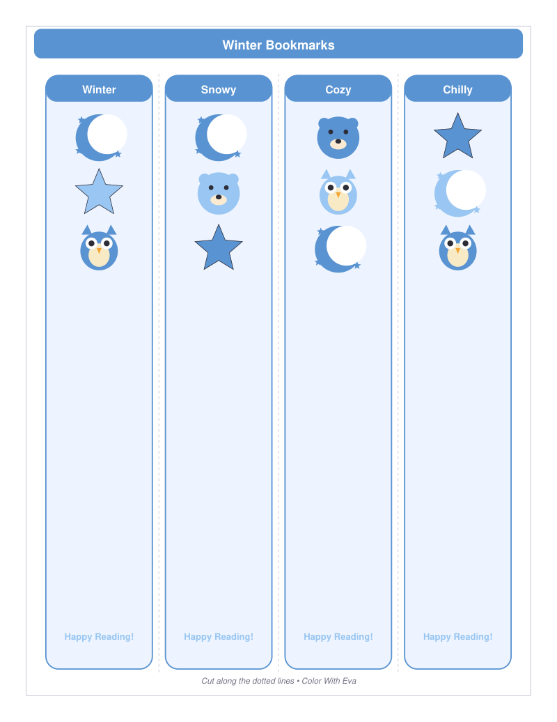Winter Bookmarks preview