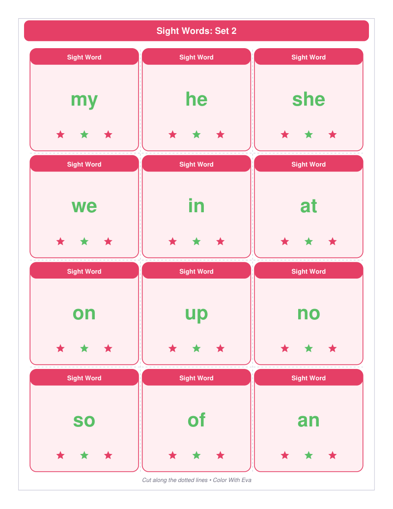Sight Words: Set 2 preview