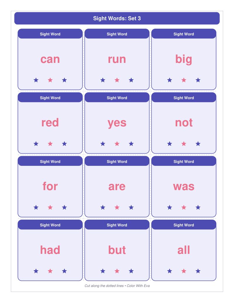 Sight Words: Set 3 preview