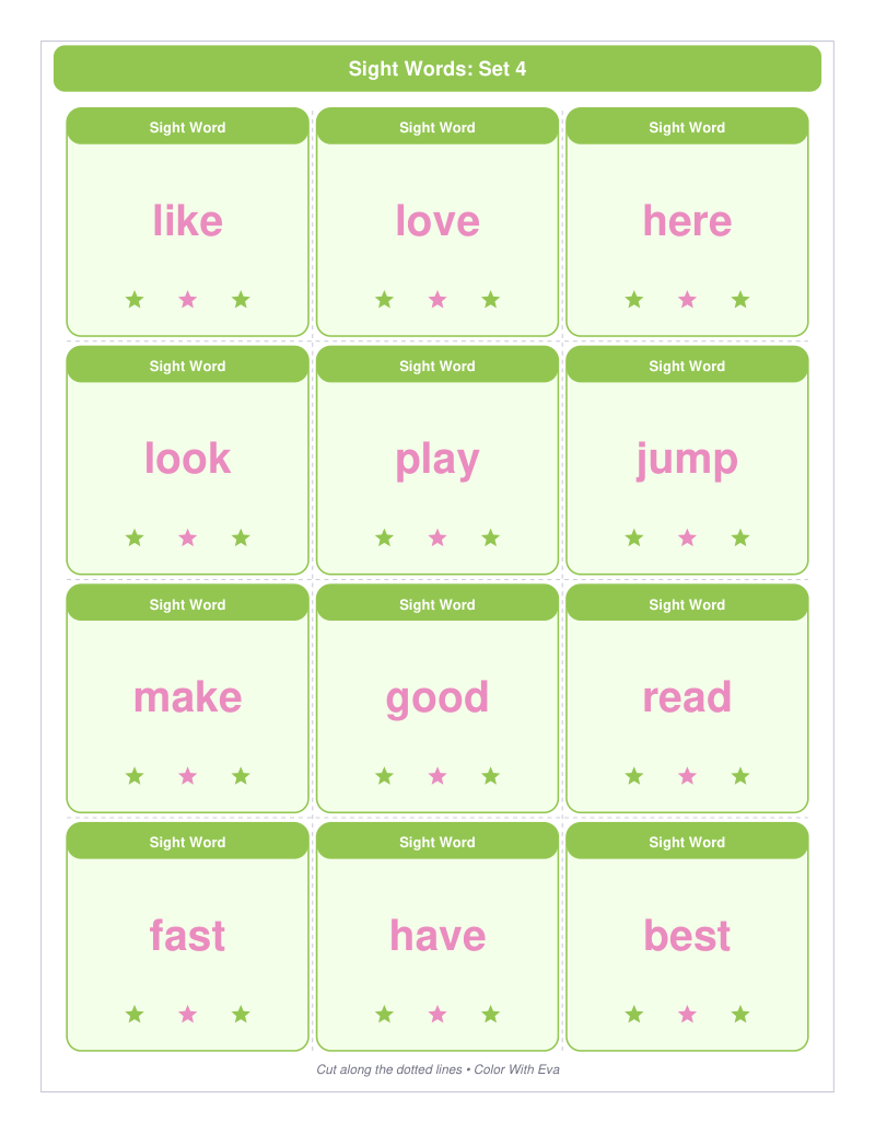 Sight Words: Set 4 preview