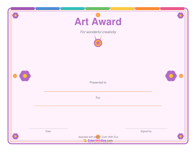 Art Award Certificate preview