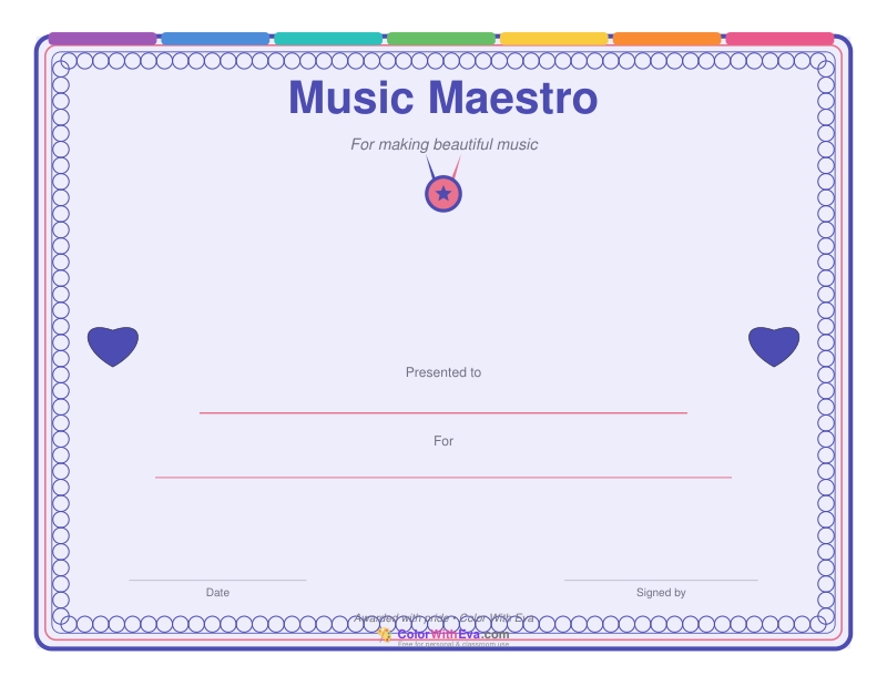 Music Maestro Certificate preview