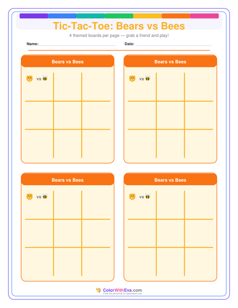Tic-Tac-Toe: Bears vs Bees preview