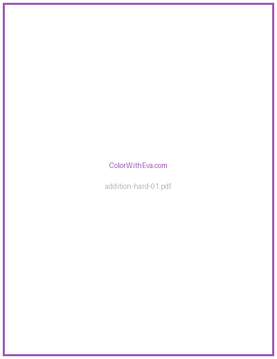 Hard Addition Worksheet thumbnail