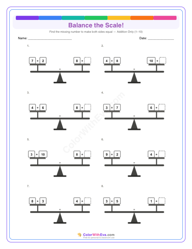 Balance the Scale: Level 1 (Set 1) thumbnail