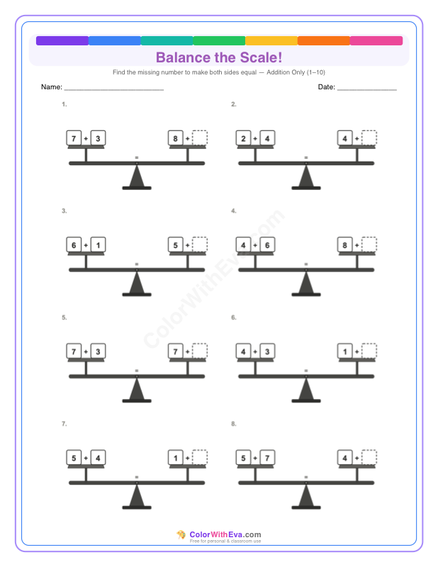 Balance the Scale: Level 1 (Set 3) thumbnail