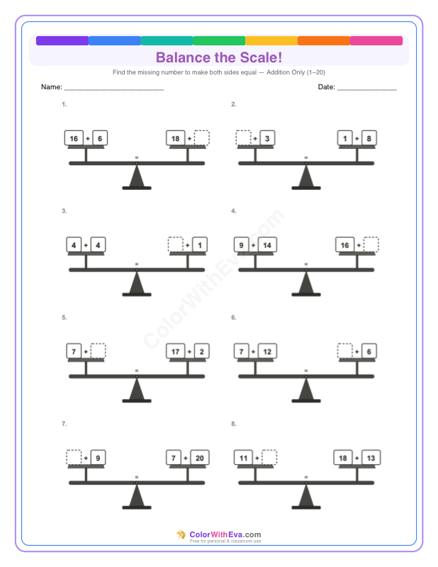 Balance the Scale: Level 2 (Set 1) thumbnail