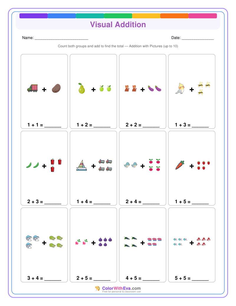 Visual Addition: Level 1 (Set 1) thumbnail