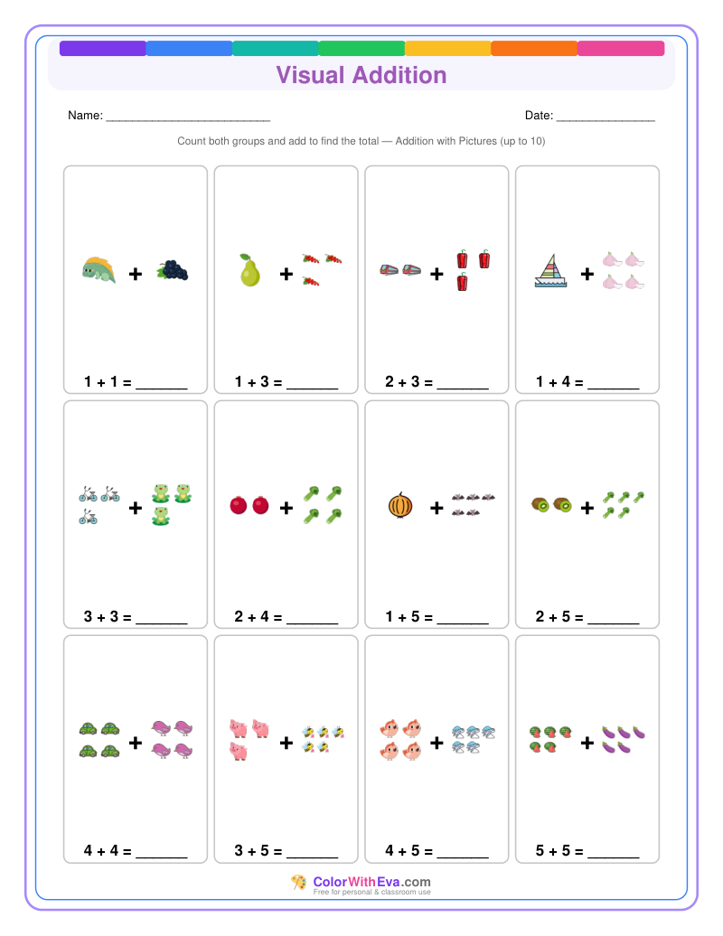 Visual Addition: Level 1 (Set 2) thumbnail